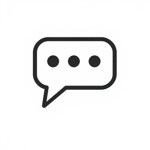 An icon of a speech bubble, representing feedback and communication.