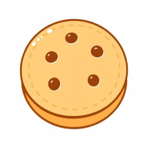 Cookie icon depicting a biscuit